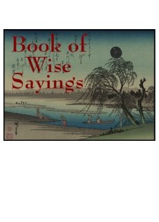 Book of Wise Sayings (image for) Book of Wise Sayings
